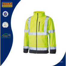 Softshell Waterproof Hi Vis Jacket with Reflective Stripes